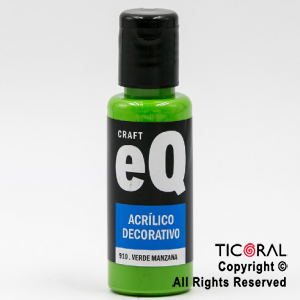 ACRIL.DECOR.EQ 910 VERDE MANZANA 50ML X 6 UNIDADES